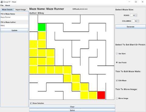Maze Generator and Solver Application